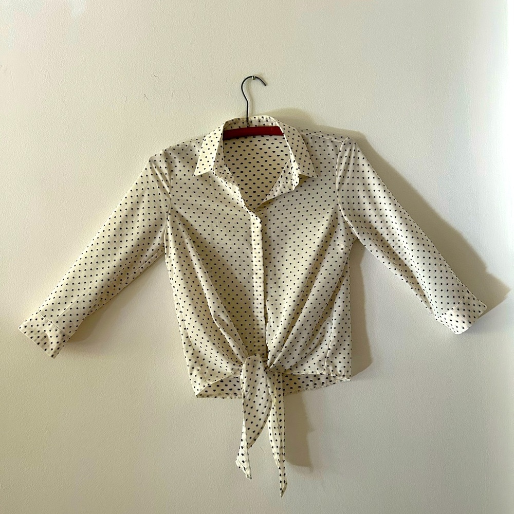 Tunic Women’s Shirt White with black dots